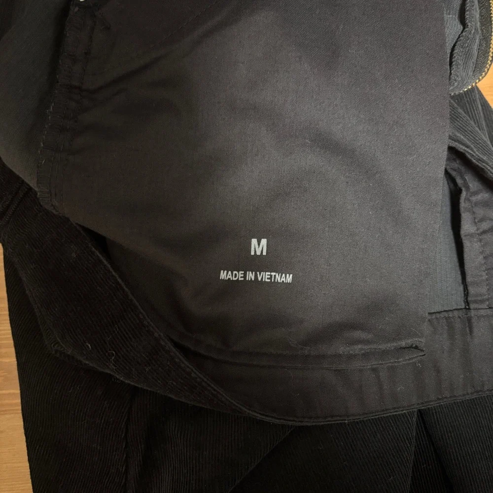 MUJI Black Kapok Corduroy A Line Flare‎ Midi Skirt Wmns M Eco Friendly Academia